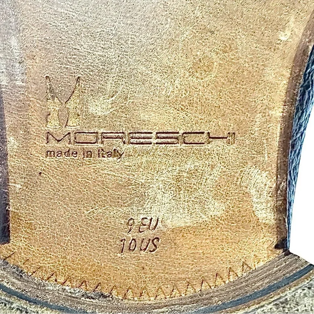 Moreschi Men’s Brown Peccary Split Toe Dress Shoes Size 10 D EU 9 Made in Italy